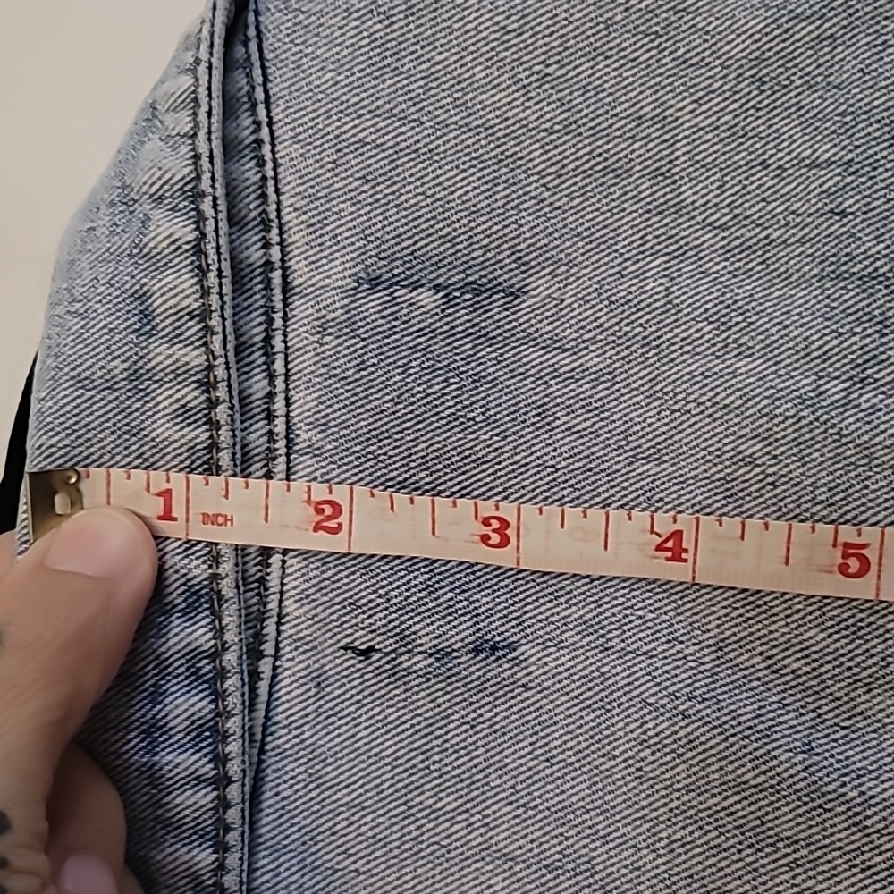 Chiqle Distressed Denim Jacket - Picture 8 of 9